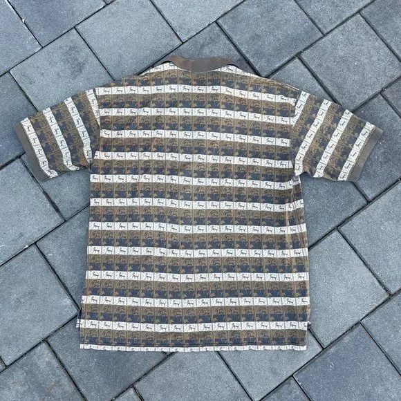 Descente Pattern Polo Golf Shirt RARE pattern - Size L - Picture 6 of 8